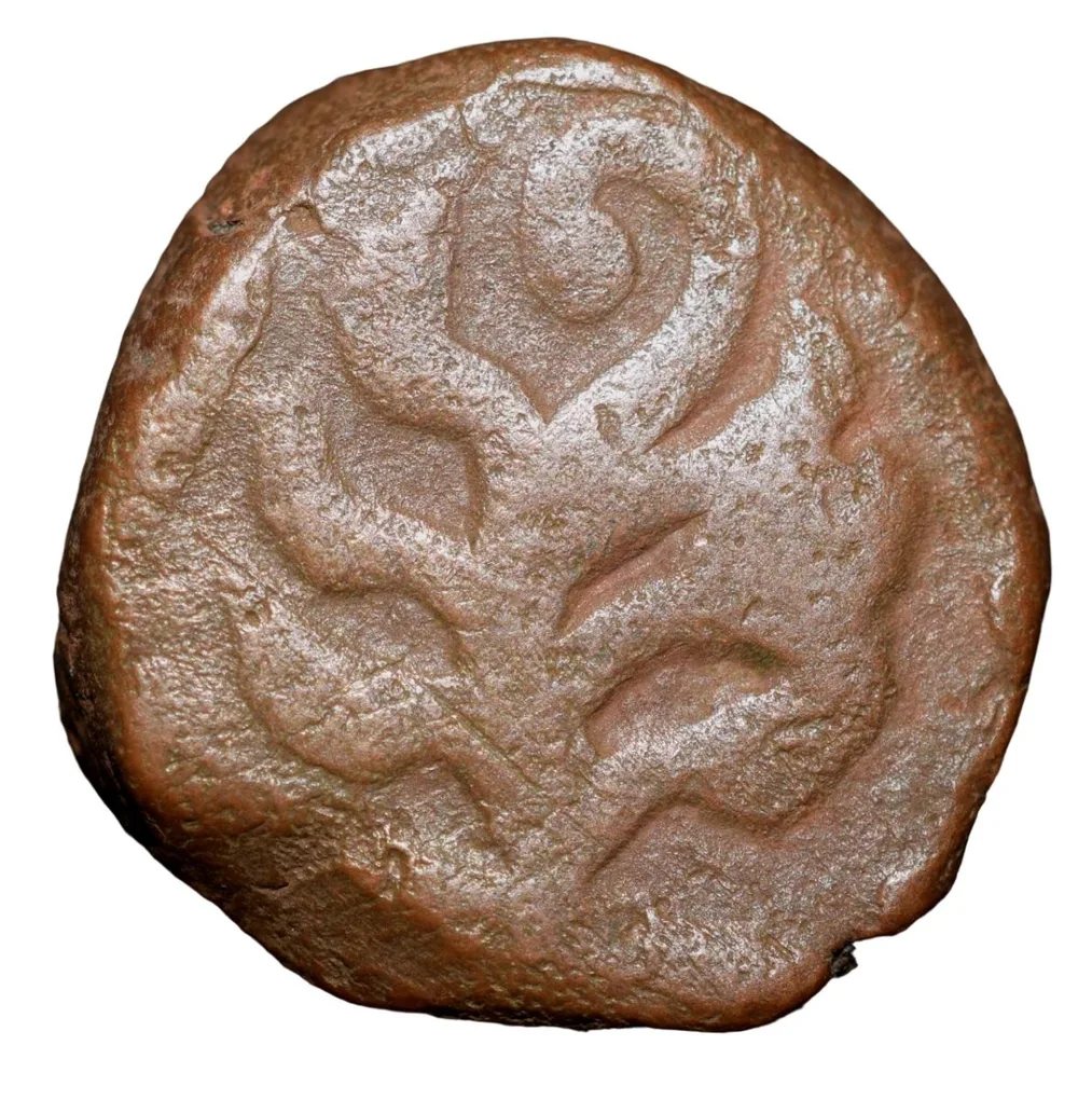 Copper Paisa of Dhar State(17th-18th AD) Anonymous Type Jhar/Dotted Circle