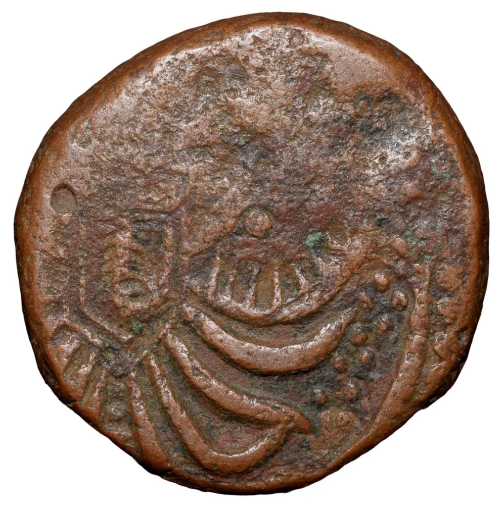 Copper Paisa of Ratlam State INO Shah Alam II, (AD 1759-1806) 'Ra'ej Type with Eagle shaped Symbol Very Rare
