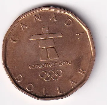 Canadá 1 Dollar - Elizabeth II Lucky Loonie 2010 rare Commemorative coin #M-370