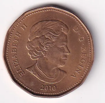 Canadá 1 Dollar - Elizabeth II Lucky Loonie 2010 rare Commemorative coin #M-370