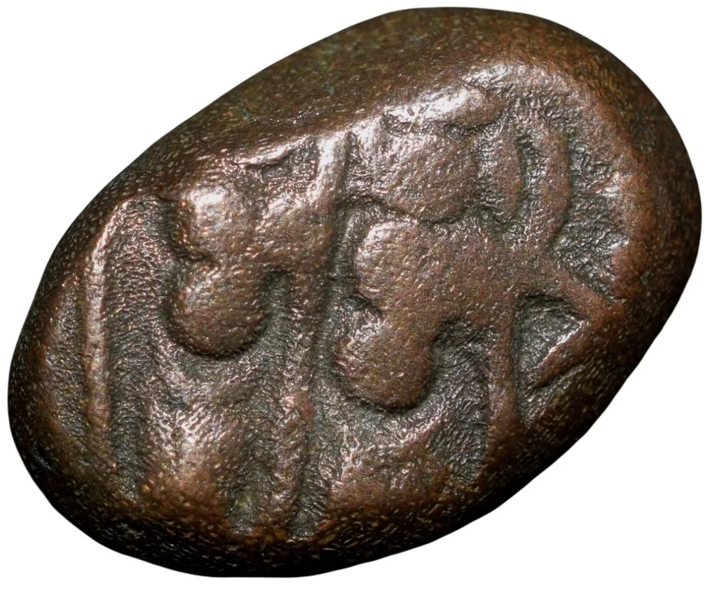Copper Kasu of Sasivarnadeva(AD 1730-50) of Sivaganga Raja's Ty.12.4