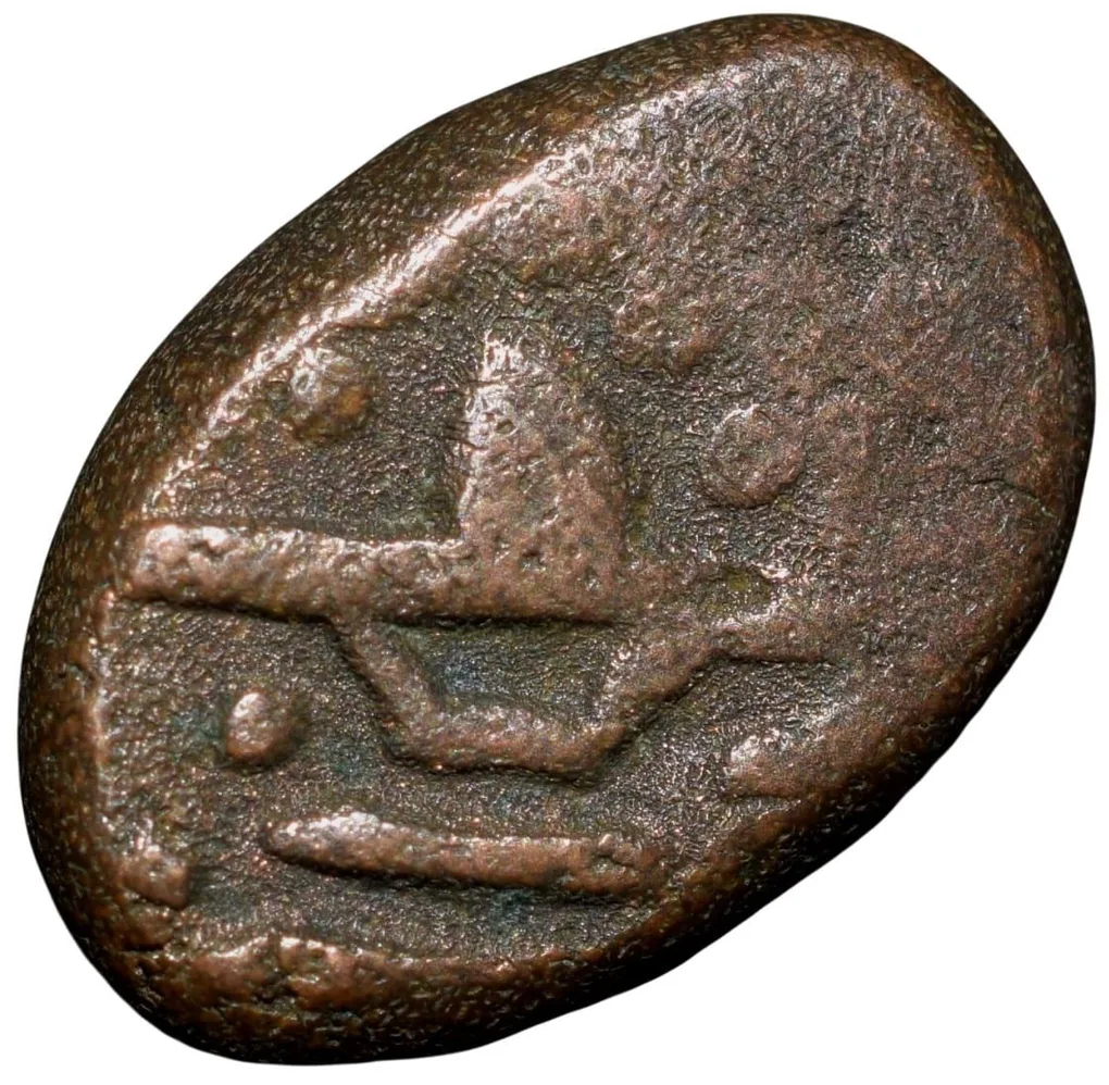 Copper Kasu of Sasivarnadeva(AD 1730-50) of Sivaganga Raja's Ty.12.4