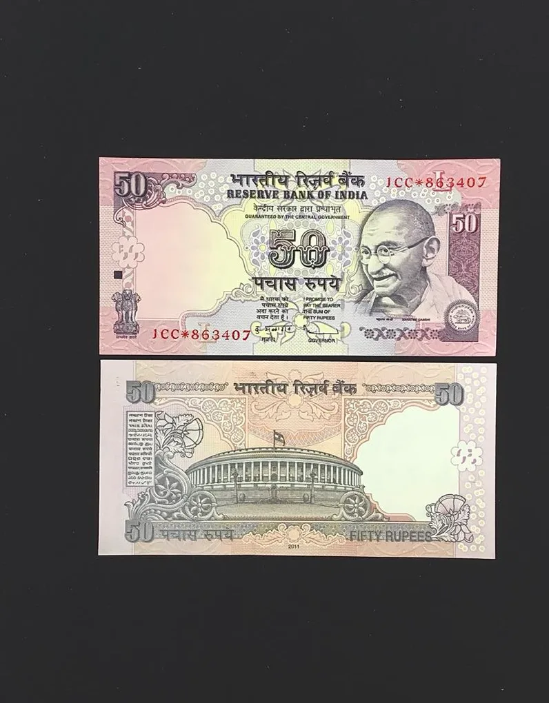 FS 12 Rs 50 Star Replacement Issue Signed by D Subbarao Inset L Year 2011 Issue Prefix 1CC Gem Unc Very Unique and Rare (