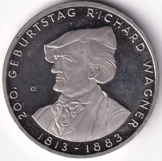 10 Euros 2013 Richard Wagner Proof Copper Nickel Coin