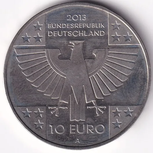 10 Euros 2013 150th Year of Red Cross Unc Copper Nickel Coin