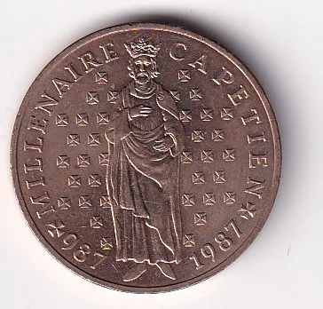 France 10 Francs 1987 Hugh Capet Commemorative issue rare old issue unc coin #M-416