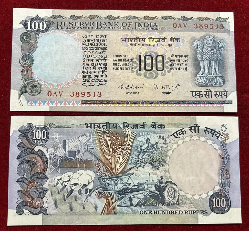 K.R.Puri Gem Unc Cobalt Blue very Rare Note buyer will recieve 1 note different serial number note