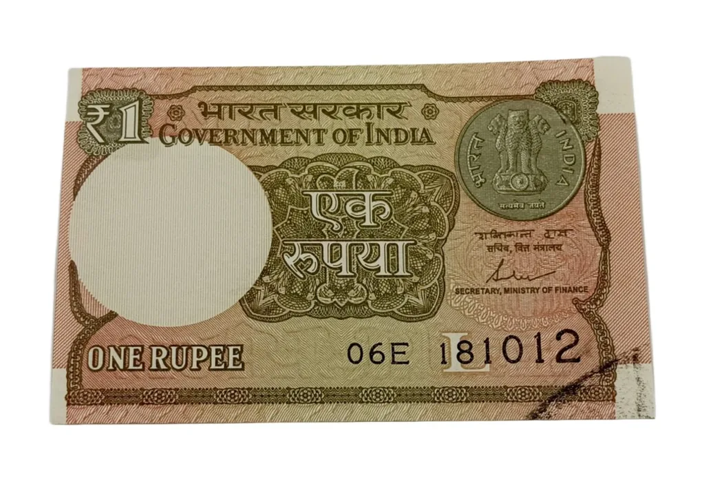 One Rupee New Issue Year 2017 Telescopic Birthday Serial Number INK Spread Error UNC Grade.