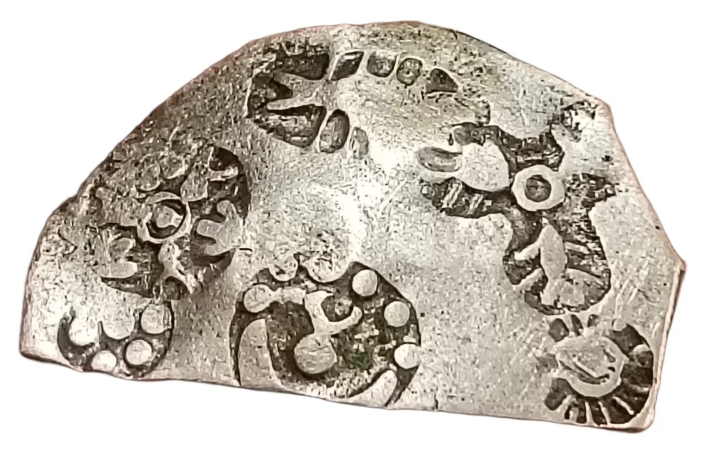 Ancient Imperial Magadhan Silver Punch Marks 1st "Series-I" Karshapana [C.400-350 BC] Big Sized **V. Rare** Collectable Grade.