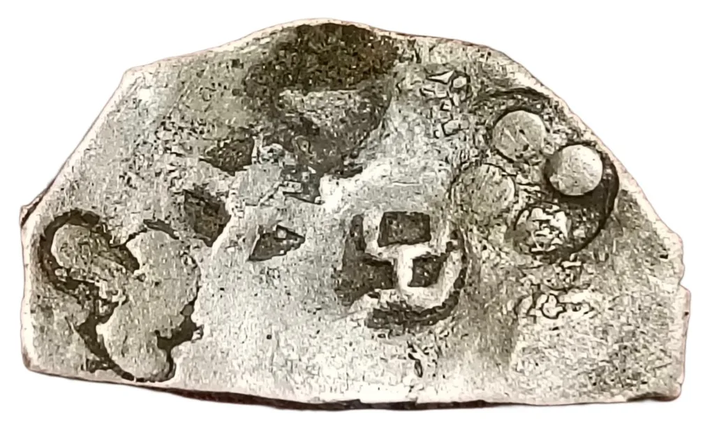 Ancient Imperial Magadhan Silver Punch Marks 1st "Series-I" Karshapana [C.400-350 BC] Big Sized **V. Rare** Collectable Grade.