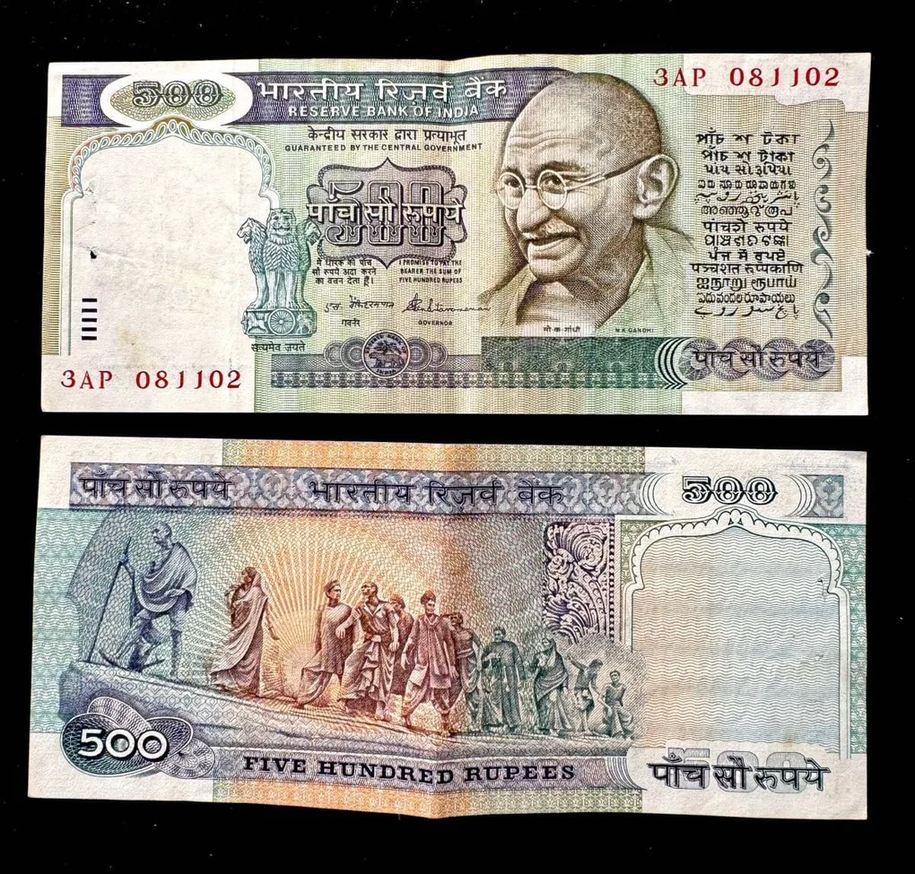 Rs 500 India Banknote Issue Signed By S Venkataraman Green Issue Unique and Rare