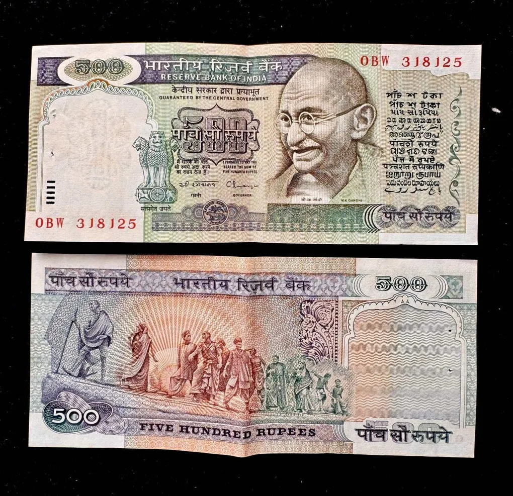 Rs 500 India Banknote Issue Signed By C Rangarajan Green Issue Unique and Rare