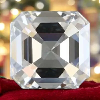 Rare and Desirable 1 carat Asscher Shape Lab Grown Diamond Top Color Top Quality Exceptional Collectible Unique and Rare