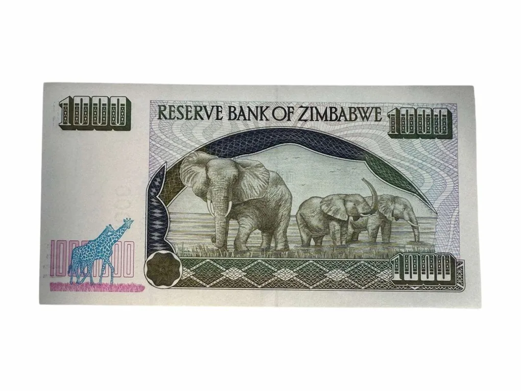 Zimbabwe 1000 Dollars Denomination Vintage Issue Banknote Ending 786 Very Unique and Rare