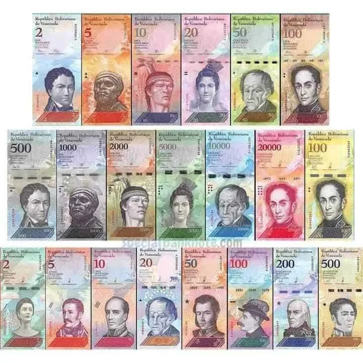 Venezuela Country set of 21 Different Currency Notes with Animal Theme