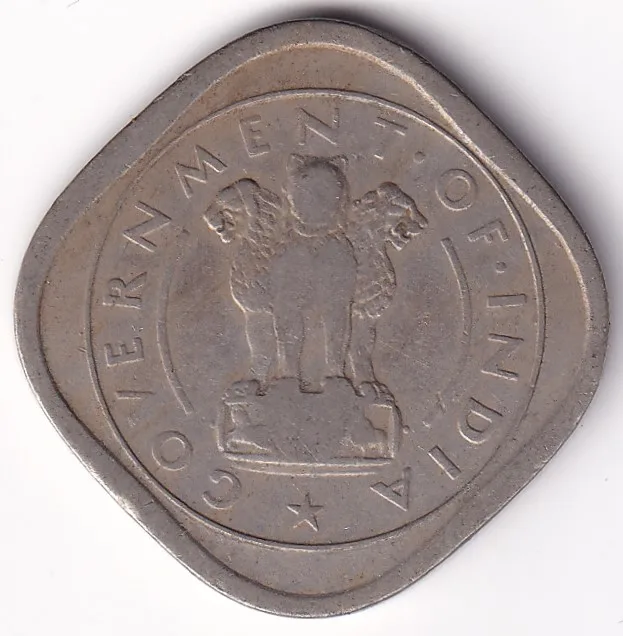 2 Annas 1950 Bombay Mint Rare Nickel Coin