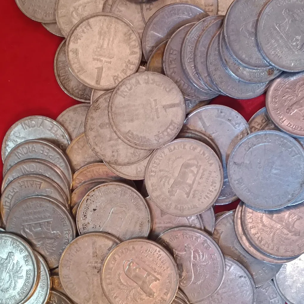 One Rs RBI Platinum Jubilee Coin Hyderabad Mint 100 Pcs Given