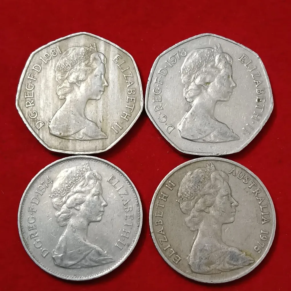 Elizabeth Australian Cents or Pence 4 Pcs Given
