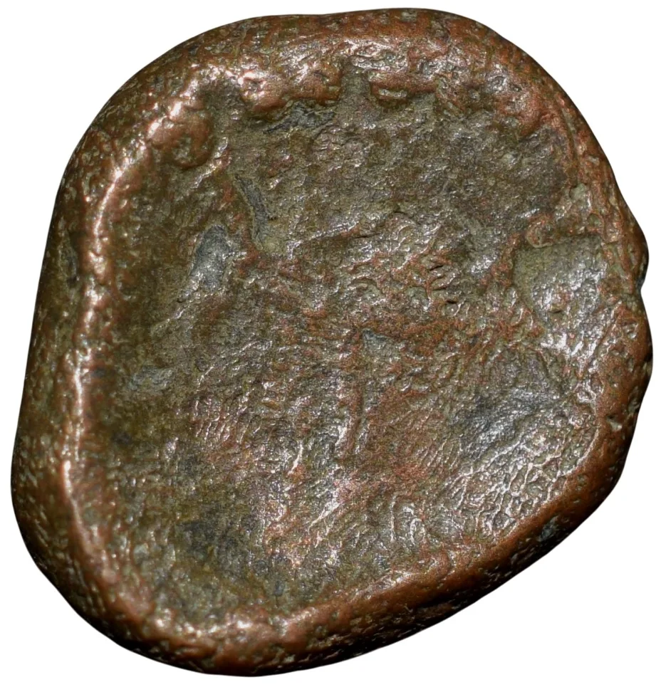 Copper Coin of Madurai Nayakas(16th - 17th Cen. AD) with Conch Ty.5.170 K.Ganesha