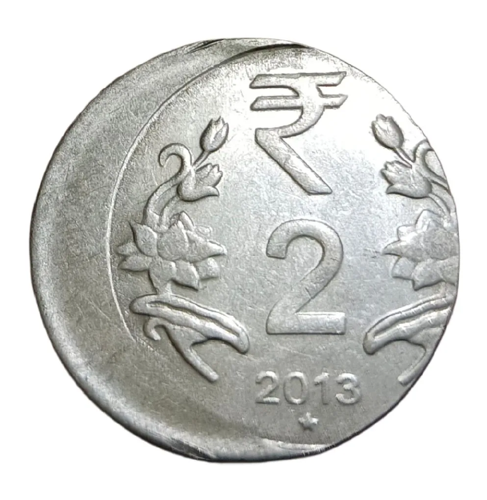 2 Rupees FSS Year 2012 (B) & 2013 (H) Off Centre Error Set 2 Coins are in Collectable Grades.
