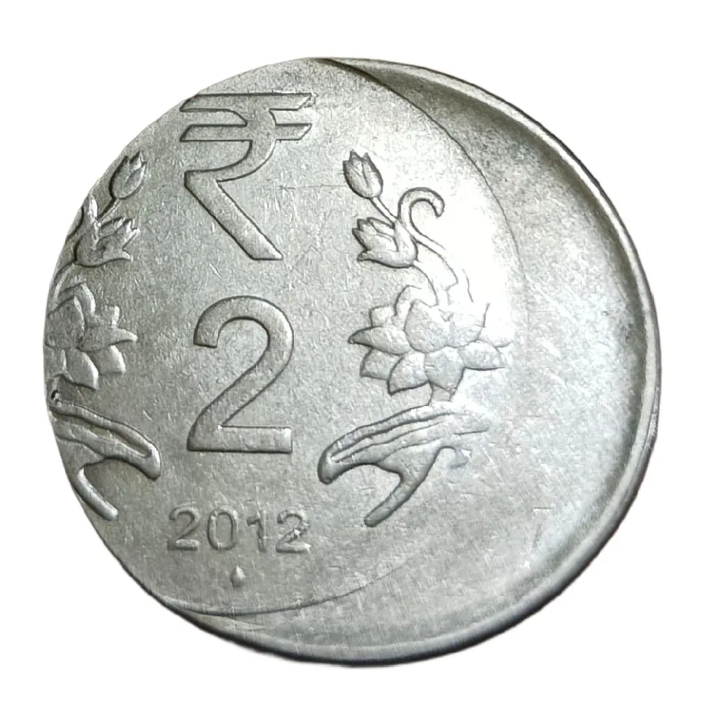 2 Rupees FSS Year 2012 (B) & 2013 (H) Off Centre Error Set 2 Coins are in Collectable Grades.