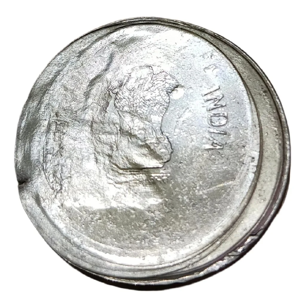 2 Rupees Fss New Issue Year 2019 Small Lion Broad Struck, Struck Through & Multiple Strikes Error **Scare** UNC Grade.