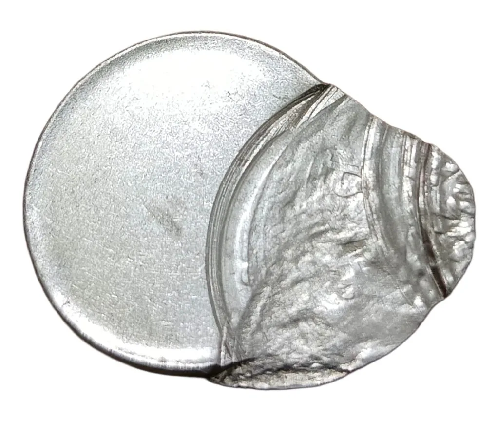 One Rupee Fss Off Center with Multiple Strikes Error **Rare** UNC Grade.
