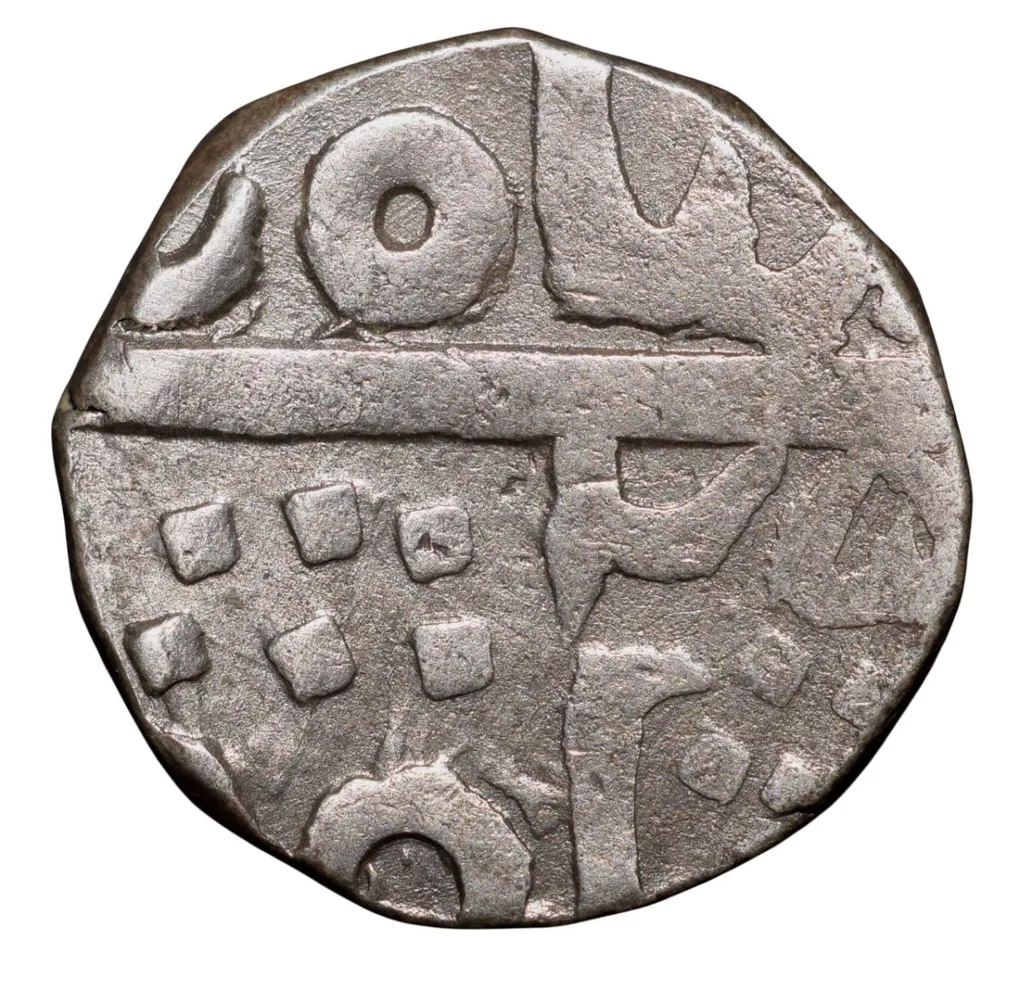 Silver Rupee of Jayaji Rao (AD 1843-1886) of Gwalior State Bhilsa Mint KM27