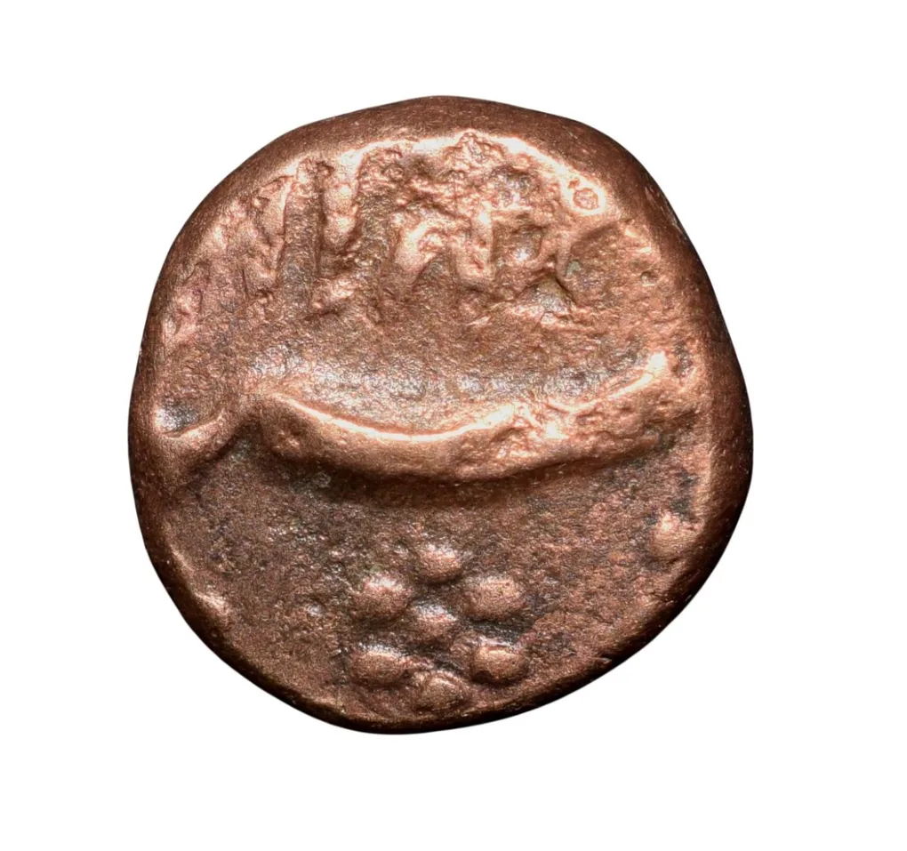 Copper 1/4 Paisa of Shah Alam II (AD 1759-1806) from Arcot State Dated AH1183 Ty.14.5