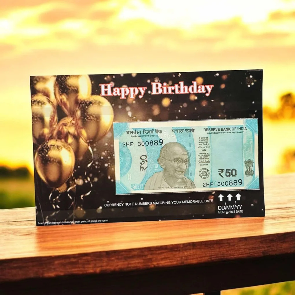 Rs 50 Birthday Note Choose your Date of Birth and it will be Delivered to you