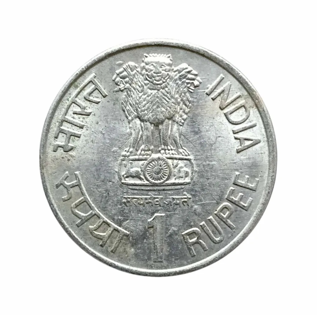 Re 1 Republic India Commemarative Coin marking 15th Anniversary of child Integrated Development Services