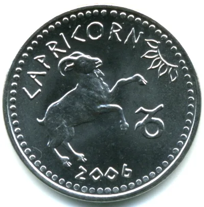 Stainless Steel 10 Shillings of Somaliland Country (AD 2006) Zodiac signs - Capricorn Rare UNC Grade