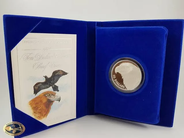 1994 Birds of Australian $10 Ten Dollar 'wedge-Tailed Eagle - Silver Proof Coin 20g