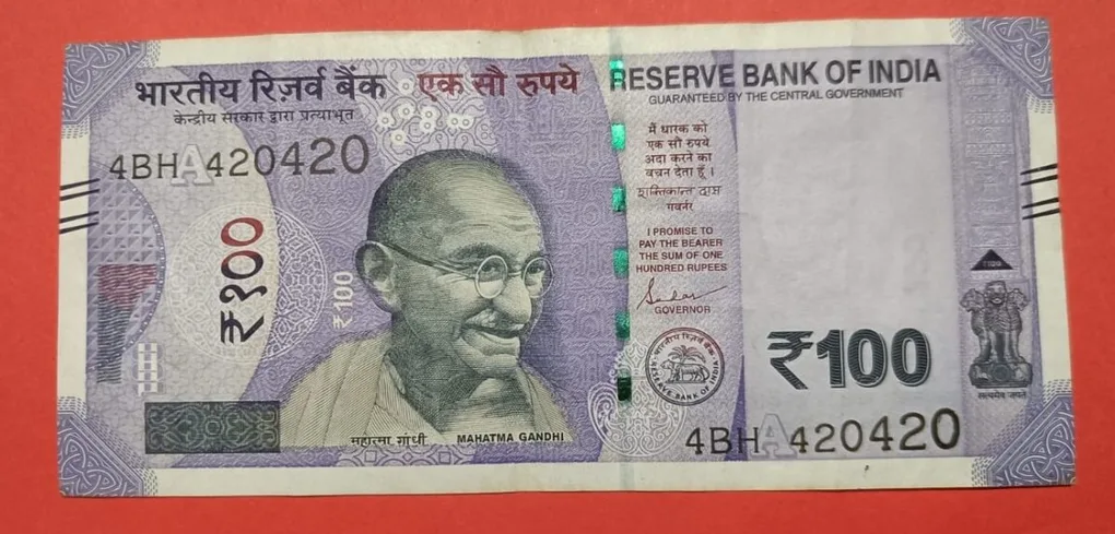 100 Rupees New Issue 420-420 AUNC Condition