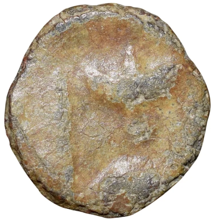 Lead Coin of Bhumak(1st Cen. AD) of Western Kshatrapa with Thunderbolt Rare
