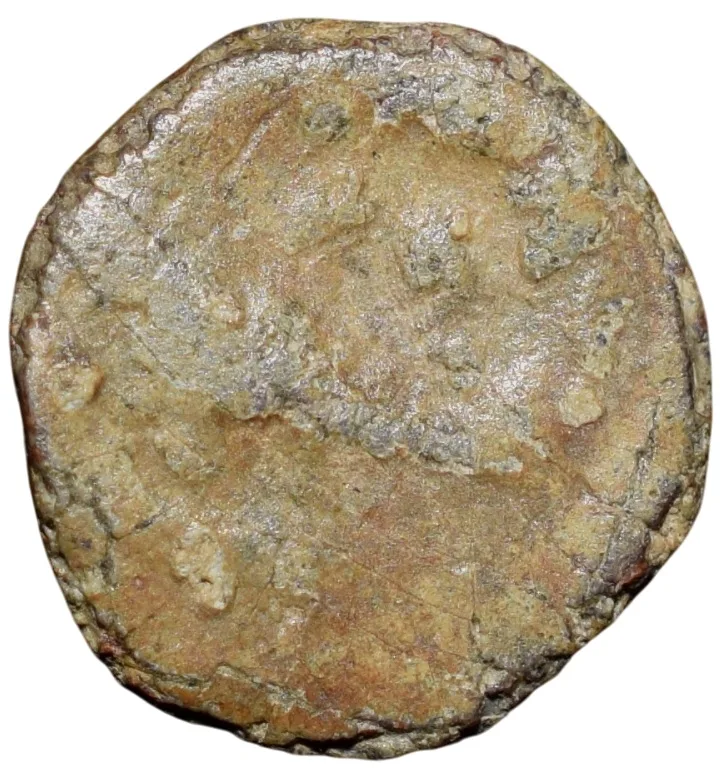 Lead Coin of Bhumak(1st Cen. AD) of Western Kshatrapa with Thunderbolt Rare