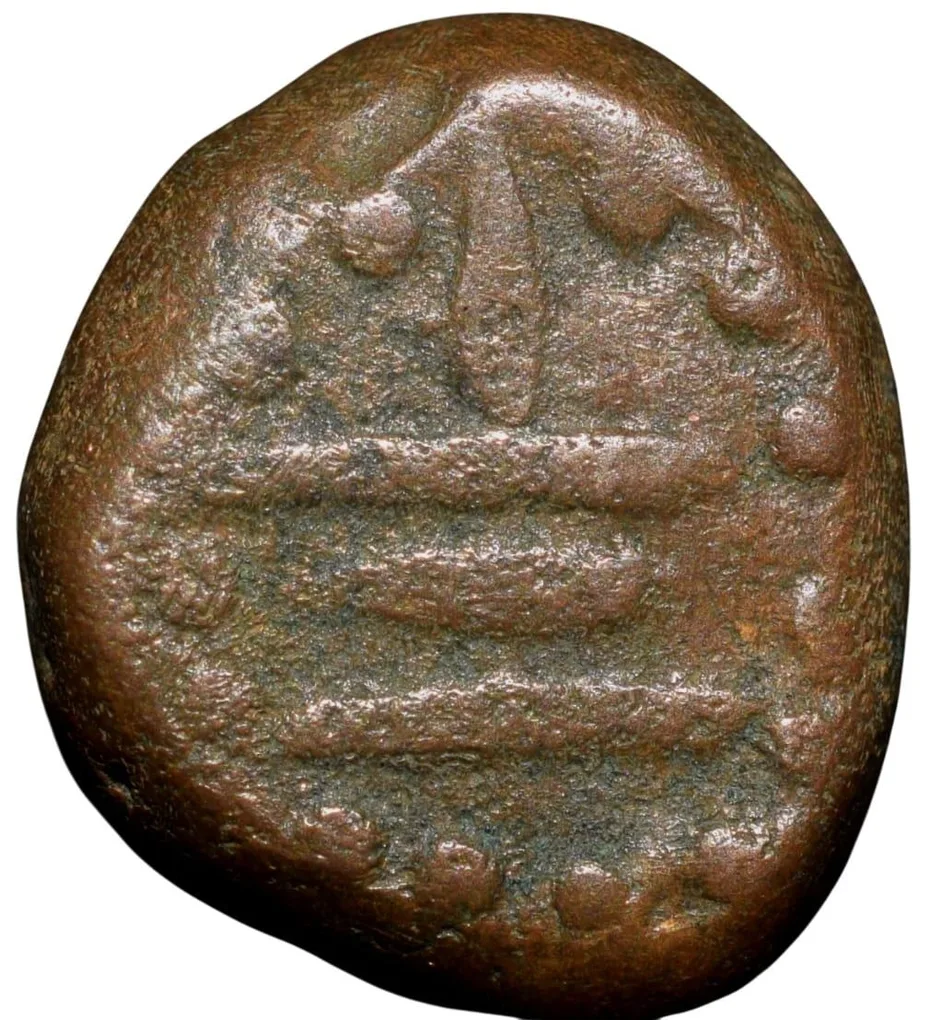 Copper Kasu of Sasivarnadeva(AD 1730-50) of Sivaganga Raja's Ty.12.4