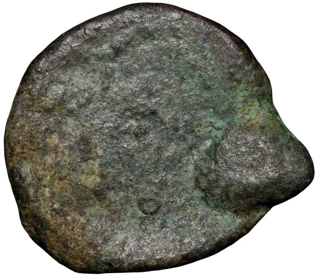 Uniface Cast Copper of Vidarbha Region 3rd - 2nd Cen. BC with Tree Railing, Hill