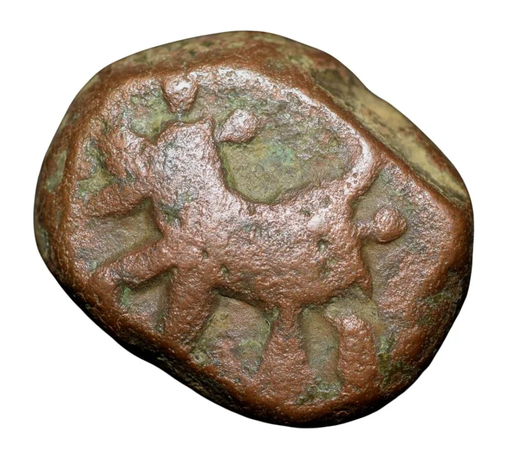 Copper Paisa of Hyderabad State Feudatory 'Elichpur' (18th Cen. AD) of Daryapur Mint KM C19 V.Rare