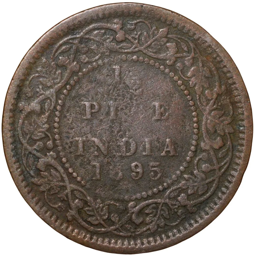 Copper 1/2 Pice of Victoria Empress (AD 1895) Rare
