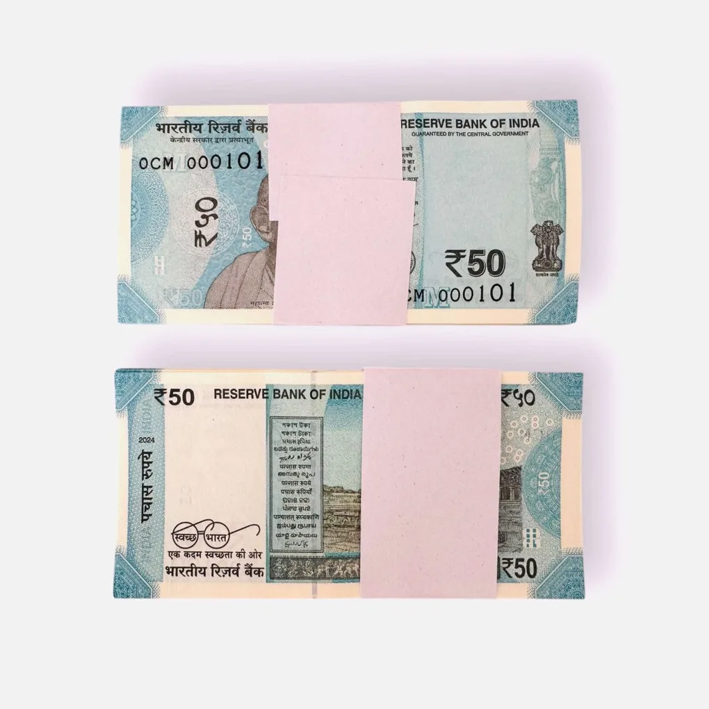 Rs 50 India Banknote Low Serial Issue 000101 to 000200 GEM Unc Unique and Rare Inset M Issue 2024 Rare