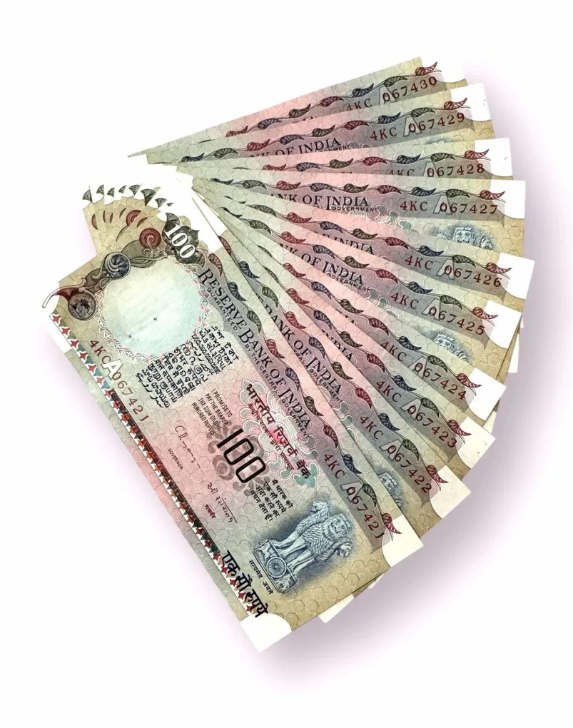 Rs 100 Republic India 1990s Agriculture Issue 10 Notes Unique and Rare