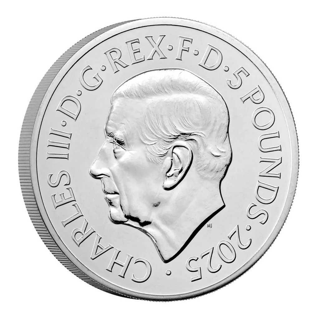 The Royal Mint Lunar Year of Snake 5 Pounds 2025 Issue the Royal Tudor Beast Unique and Rare