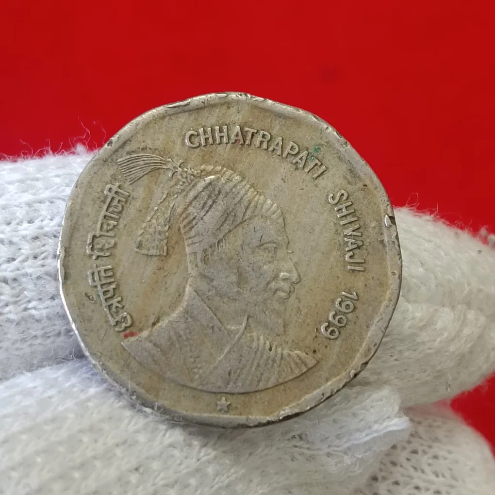 Two Rs Rare Coin Chatrapati Shivaji Maharaj ji 1999 Year Hyderabad Mint Same Coin Given 03