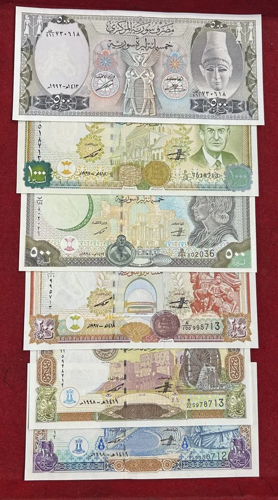 1992 syria (6 pcs set ) Gem unc Bank note