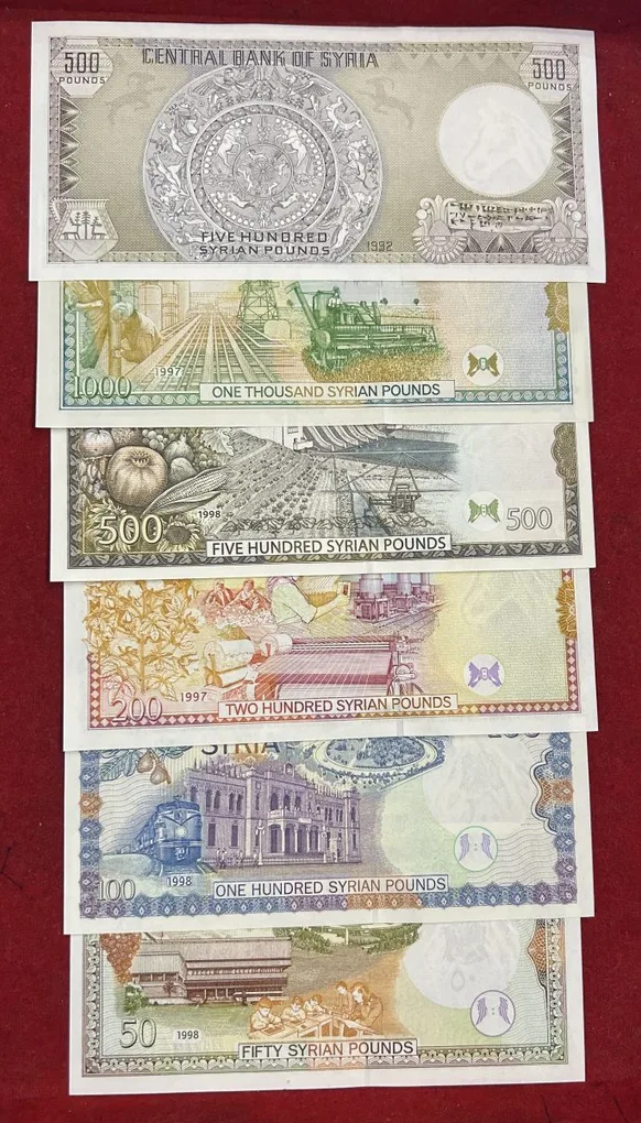 1992 syria (6 pcs set ) Gem unc Bank note