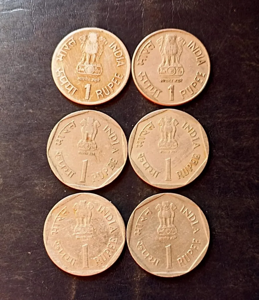 India Denominaton 1₹ Matel copper nickel Same and similar set are available
