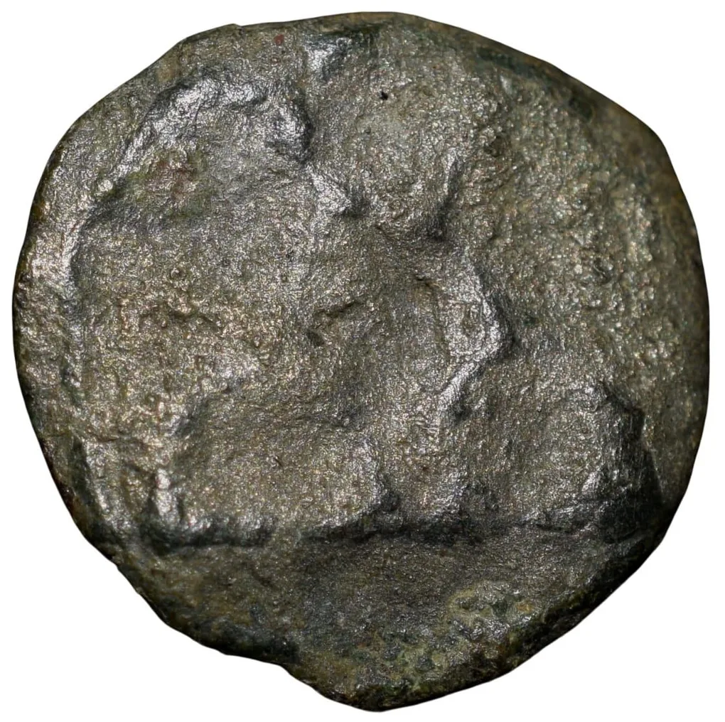 Cast Copper Kakani of Sunga Kingdom (187-75 BC) with Elephant without rider