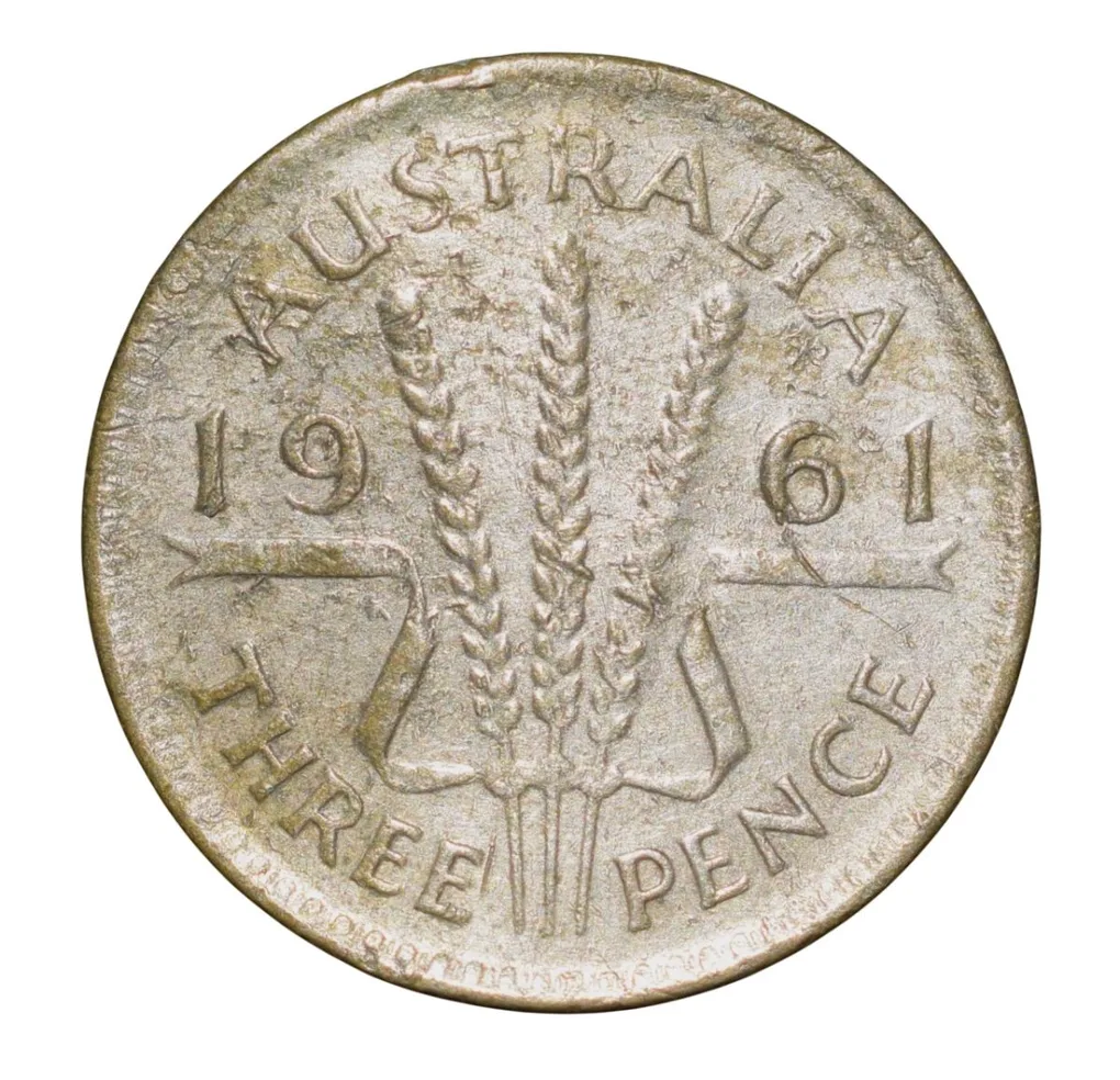 Silver (50%) 3 Pence of Elizabeth II (AD 1961) of Australia