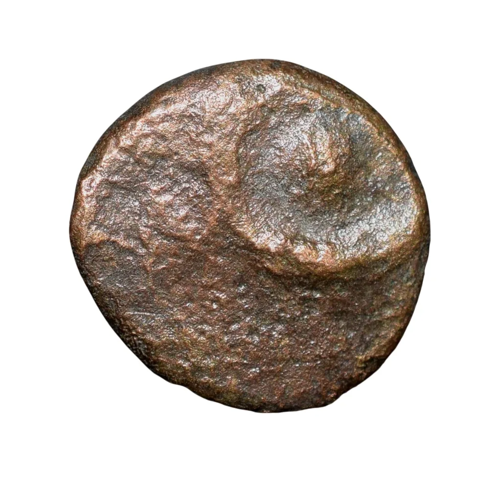 Copper Coin of Satavahan Dynasty (1st Cen. BC) from Marathwada Region Elephant-Swastik/Ujjaini Type